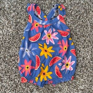 0-3M✨NWT Tea Collection Tropical Watermelon Romper